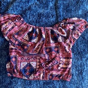 Hollister strapless off the shoulder  crop top